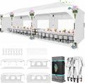 COBIZI 10x30 Pop Up Canopy Tent with Patented Center-Lock, Easy Setup Party Tent with 5 Removable Sidewalls, Wheeled Bag, Ventilated Top, for Wedding Backyard Event, White