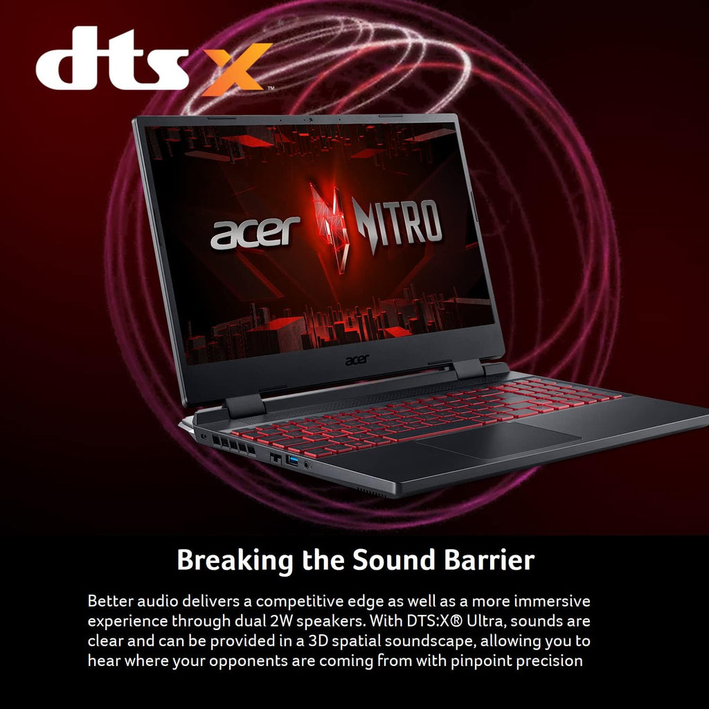 Acer Nitro 5 AN515-58-525P Gaming Laptop | Intel Core i5-12500H | NVIDIA GeForce RTX 3050 Laptop GPU | 15.6' FHD 144Hz IPS Display | 8GB DDR4 | 512GB PCIe Gen 4 SSD | Killer Wi-Fi 6 | Backlit Keyboard