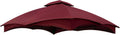 APEX GARDEN Replacement Canopy Top for Lowe's Allen Roth 10X12 Gazebo #GF-12S004B-1 (Burgundy)