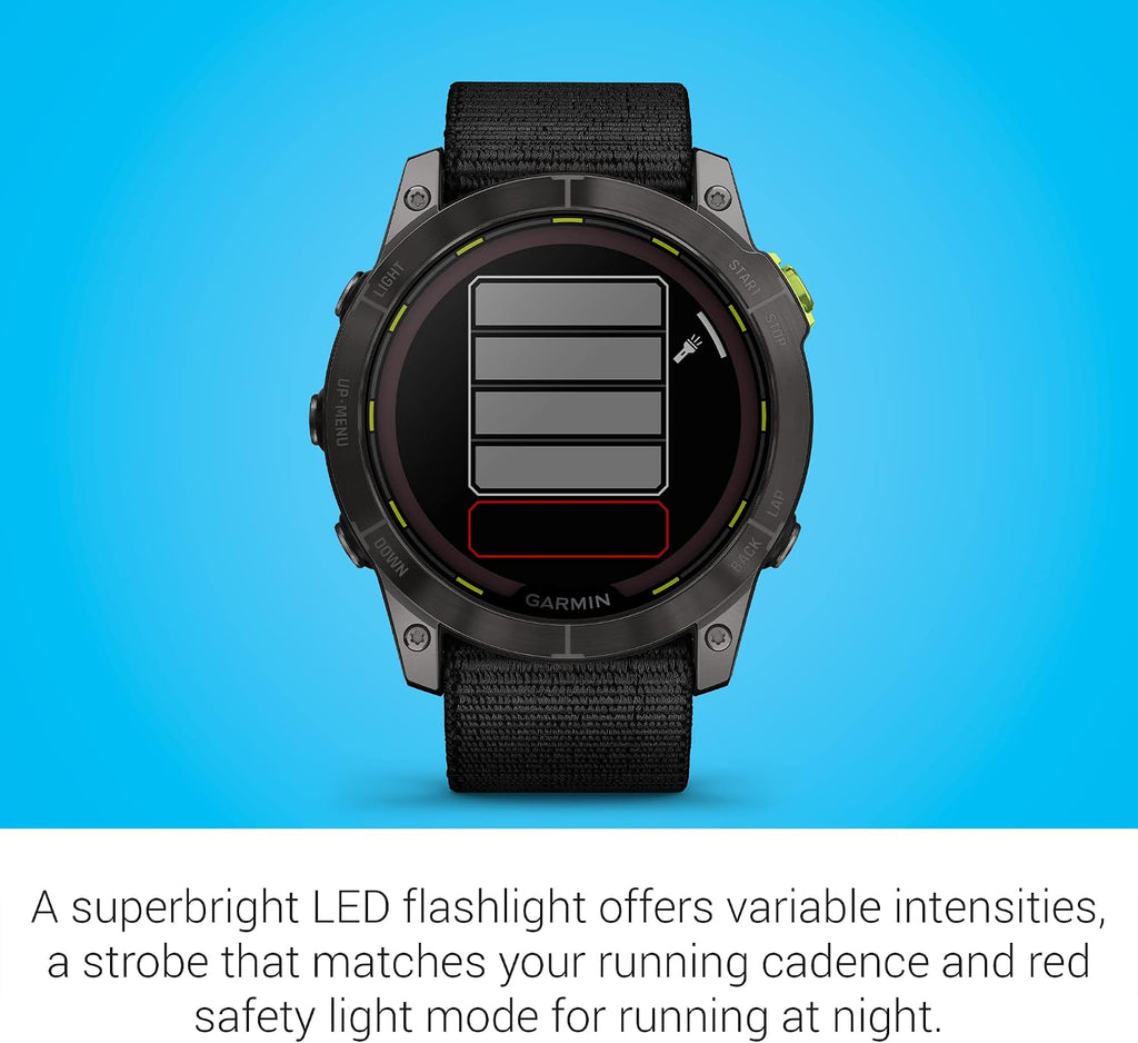 Garmin Enduro™ 2 – Ultraperformance Watch, Long-Lasting GPS Battery Life, Solar Charging, Preloaded Maps (Renewed), Black