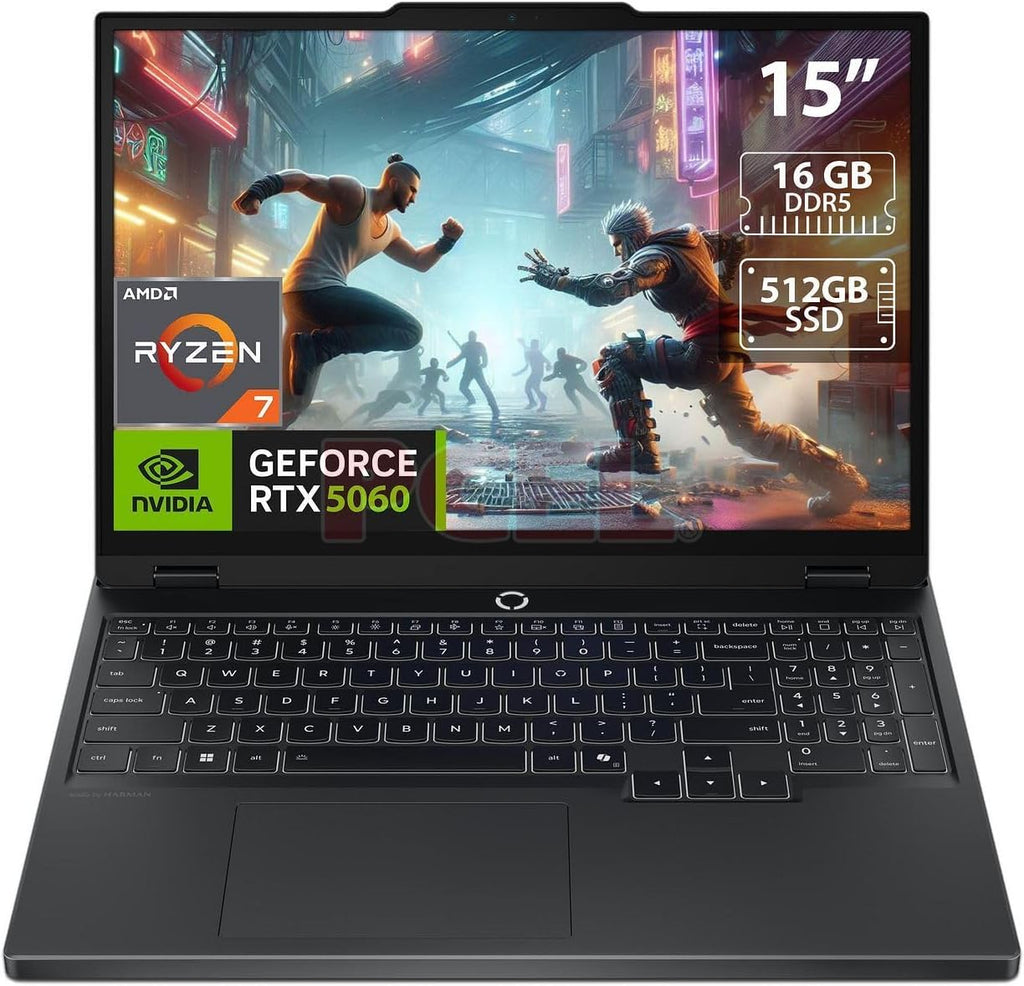 Lenovo Legion 5 15.1' OLED WQXGA 165HZ Gaming Notebook AMD Ryzen 7 260 16GB RAM 512GB SSD NVIDIA GeForce RTX 5060 Eclipse Black