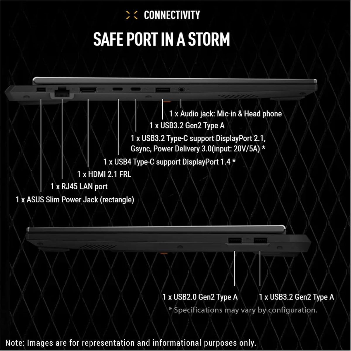 ASUS TUF A16 Copilot+ Gaming Laptop, AMD Ryzen AI 9 270, 32 GB DDR5 RAM, 1 TB PCle SSD, 16' FHD+ (1920x1200) 165Hz, Nvidia G-Force RTX 5070, 1-Zone RGB Keyboard, W11 Home + Traix Mousepad