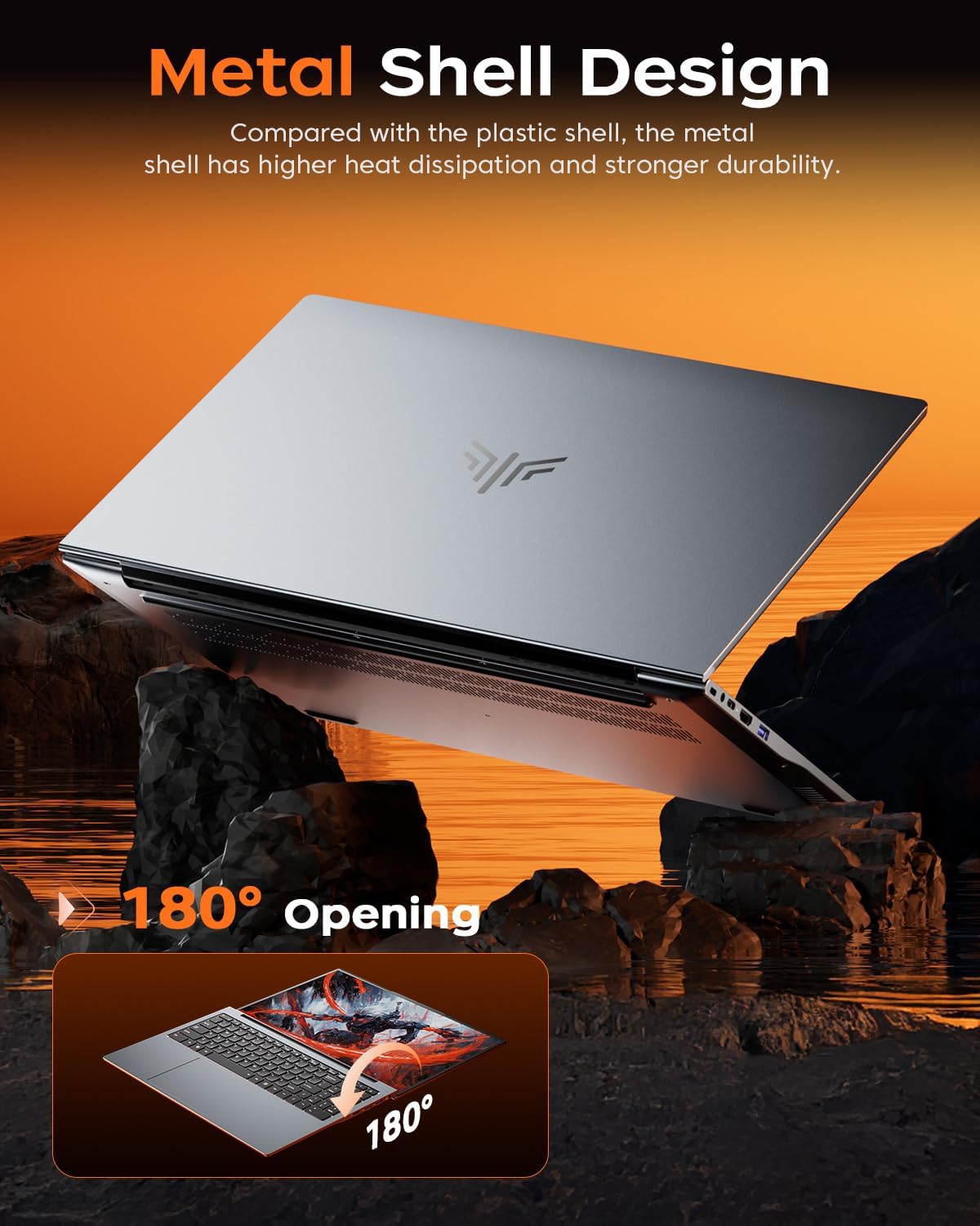 KAIGERR Gaming Laptop, 16.0inch Laptop Computer with ΑMD Ryzen 7 5825U(8C/16T, Up to 4.5GHz), 16GB RAM 512GB NVMe SSD Windows 11 Laptop, Radeon RX Vega 8 Graphics,WiFi 6, Backlit KB