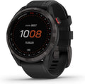 Garmin Approach S42, GPS Golf Smartwatch, Lightweight with 1.2' Touchscreen, 42k+ Preloaded Courses, Gunmetal Ceramic Bezel and Black Silicone Band, 010-02572-10 (Renewed)