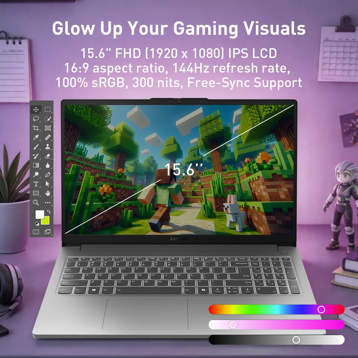 Lenovo LOQ 15.6' Gaming Laptop, AMD Ryzen 7 7735HS Laptop with FHD 1920 * 1080 144Hz Display, GeForce RTX 4050, 16GB DDR5 + 512GB SSD, Backlit Keyboard, Wi-Fi 6, Windows 11 Home, Grey