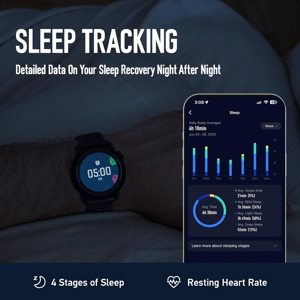 COROS PACE 3 GPS Sport Watch –Lightweight, Comfortable Running Watch, 17-Day Battery Life, Accurate GPS, Heart Rate Monitor, Navigation, Sleep Tracking, Training Plan, Run - Chalk Nylon