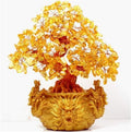 Crystal Tree Citrine Quartz Lucky Tree Crystal Gem Money Tree Ornaments Garden Healing Pavilion Decoration Home Decoration Gemstone Tree