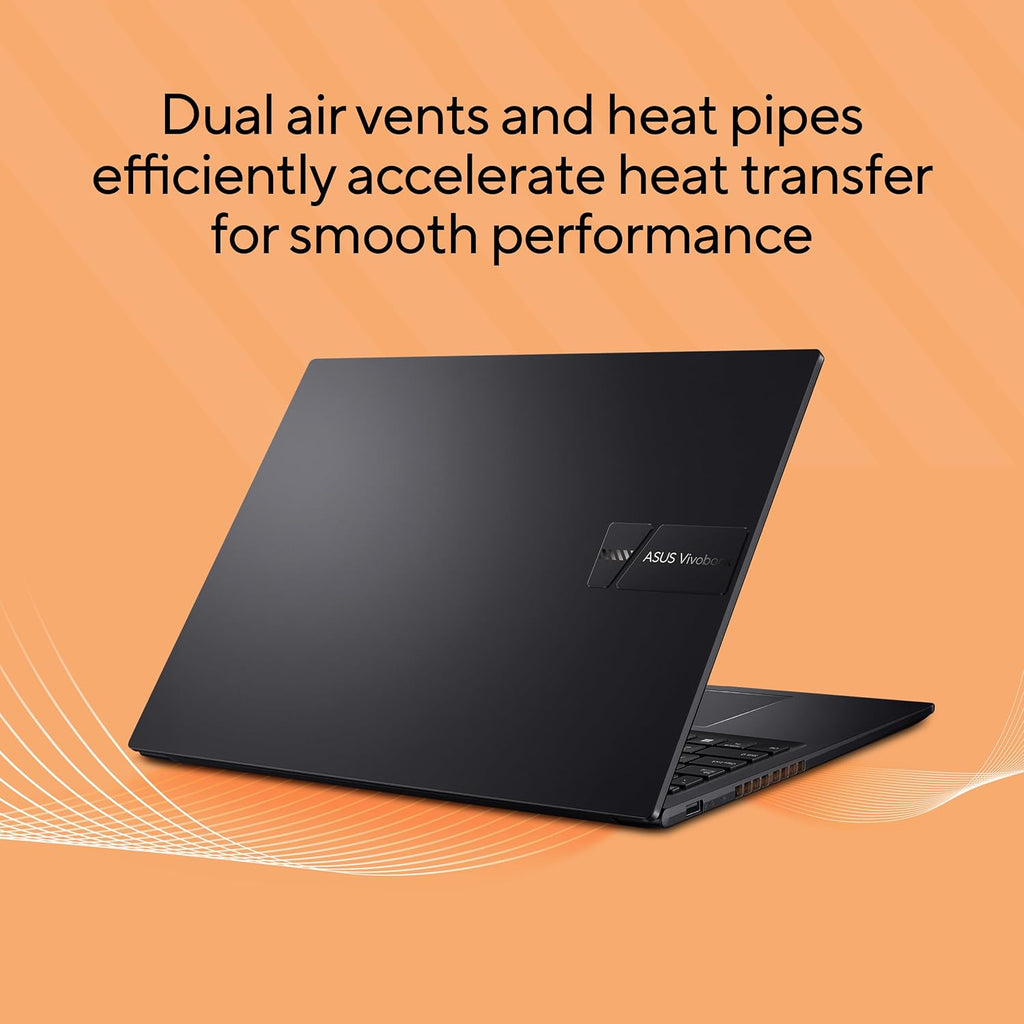 ASUS Vivobook 16 Laptop, 16' WUXGA 1920X1200 16:10 Display, AMD Ryzen™ 5 5625U CPU, AMD Radeon™ Graphics, 8GB RAM, 512GB SSD, Fingerprint Sensor, Windows 11 Home, Indie Black, M1605YA-EH54