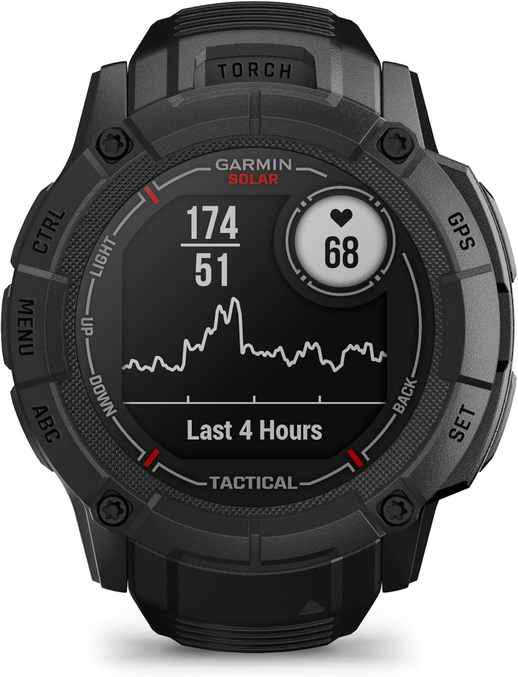 Garmin Instinct 2X Solar - Tactical Edition, Rugged GPS Smartwatch, Built-in Flashlight, Ballistics Calculator, Solar Charging Capability, Black (Renewed)