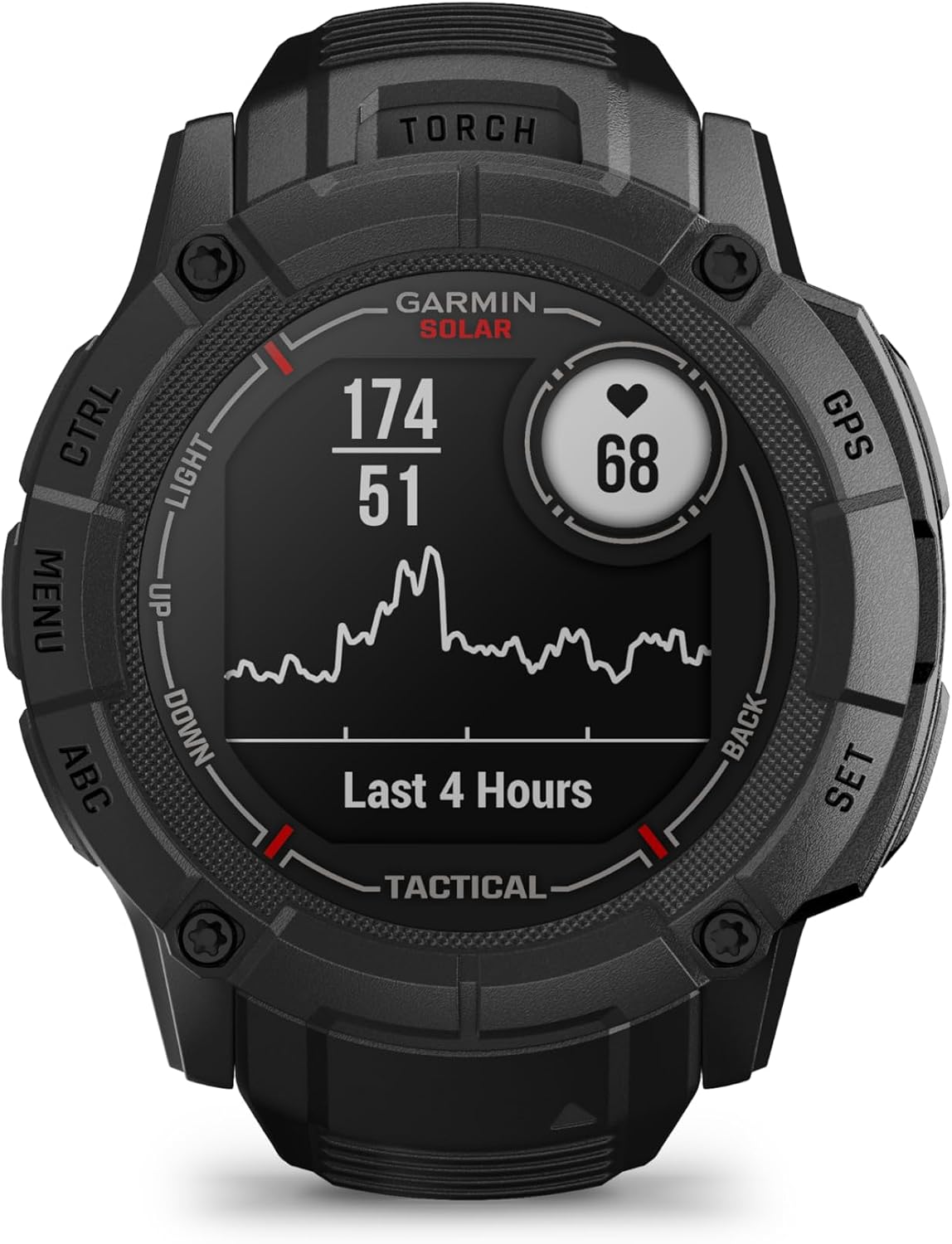 Garmin Instinct 2X Solar - Tactical Edition, Rugged GPS Smartwatch, Built-in Flashlight, Ballistics Calculator, Solar Charging Capability, Black (Renewed)