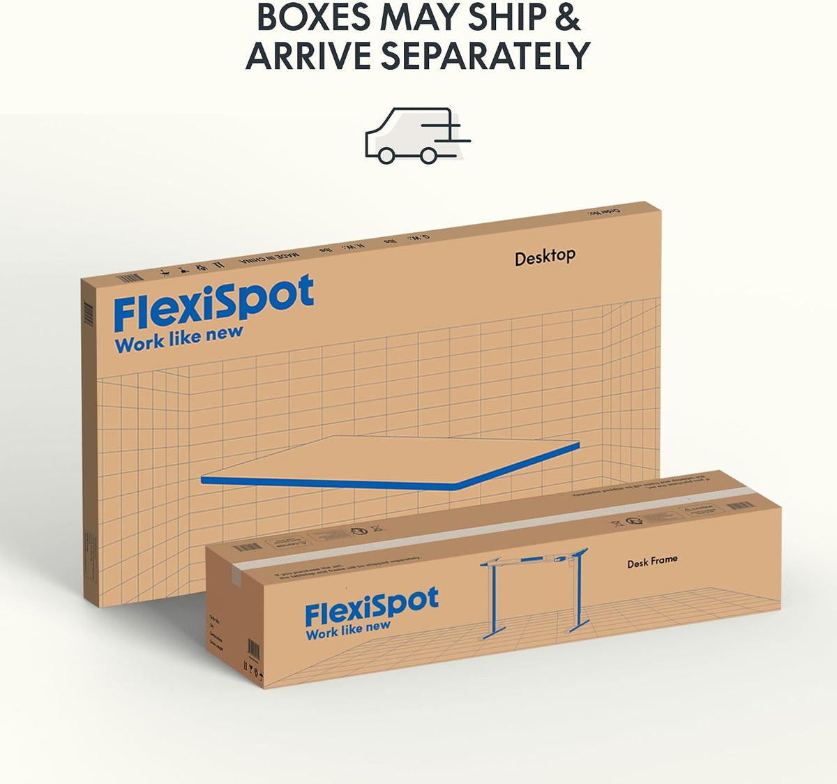 FLEXISPOT EN1 One-Piece Standing Desk, Electric Adjustable with 4 Memory Presets, 176 LBS Capacity, Stable & Quiet, Seamless Desktop for Home Office & Dual Monitors, 48'x24' Maple