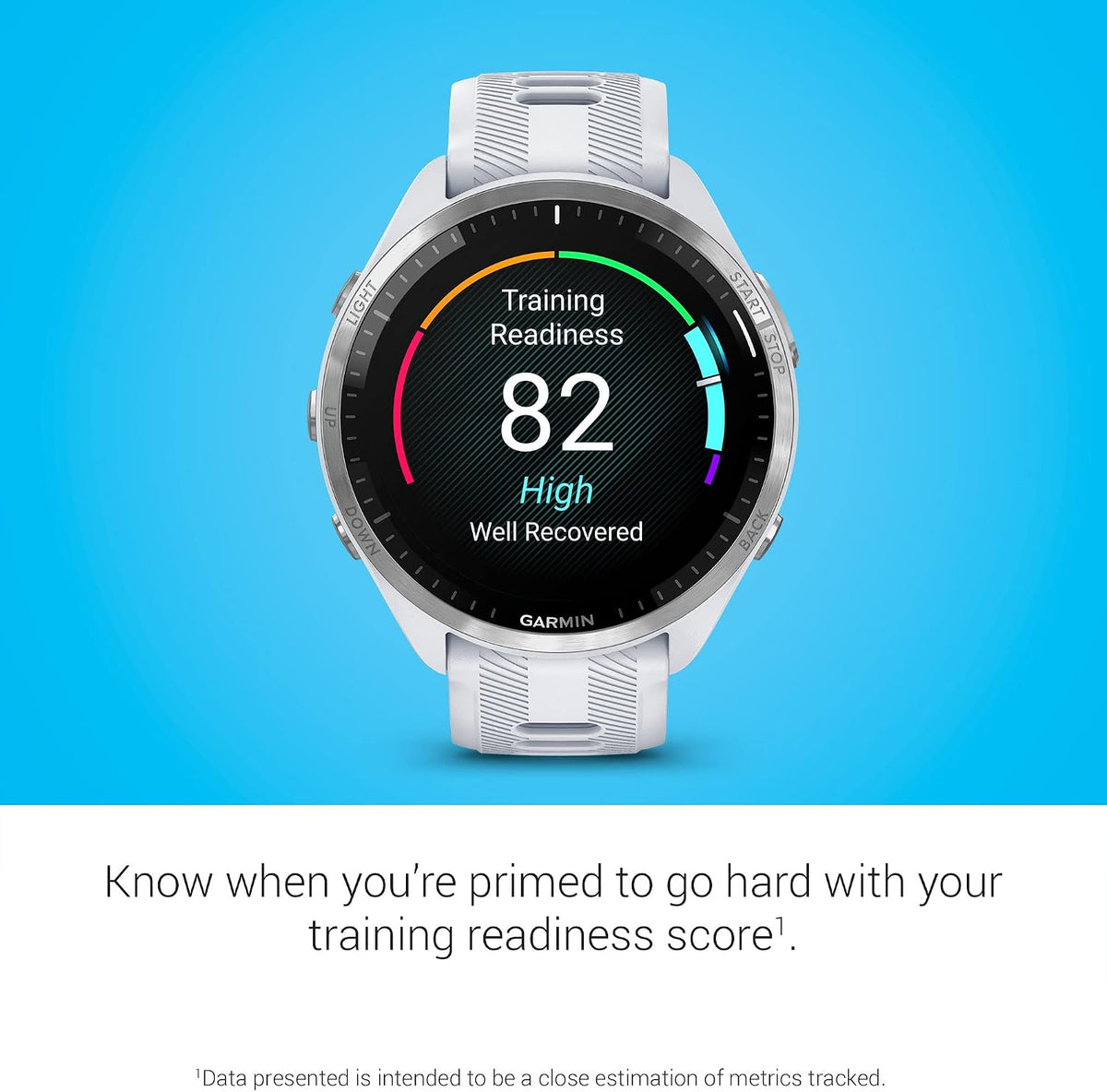 Garmin Forerunner® 965 Running Smartwatch, Colorful AMOLED Display, Training Metrics and Recovery Insights, Whitestone and Powder Gray