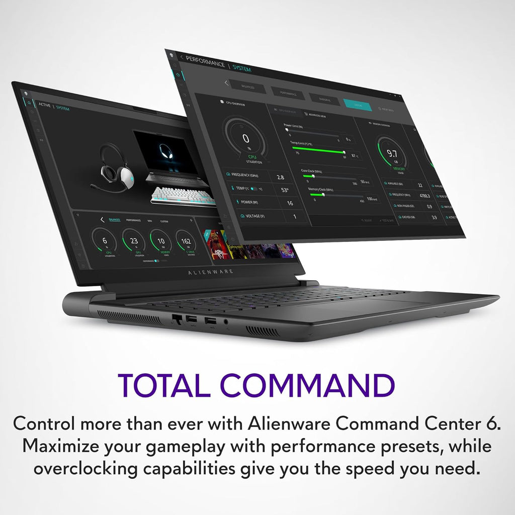Alienware M18 Gaming Laptop - 18-inch QHD+ 165Hz 3ms Display, Intel Core i7-14700HX, 16GB DDR5 RAM, 1TB SSD, NVIDIA GeForce RTX 4070 8GB GDDR6, Windows 11 Home, Onsite Service - Dark Metallic Moon