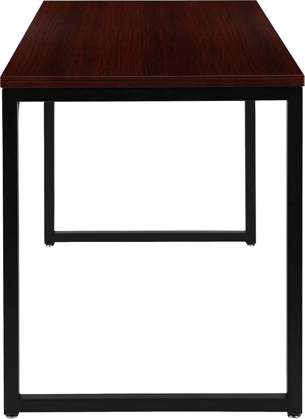 Flash Furniture Tiverton Industrial Modern Desk-Mahogany/Black Commercial Grade Computer Desk-47' Sturdy Home Office Desk-Writing Desk