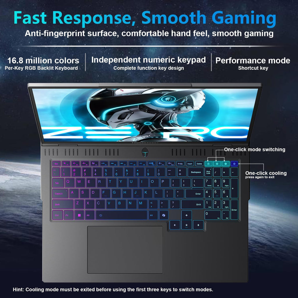 Thunderobot Zero 16 Pro 16' QHD+ 360Hz Gaming Laptop – RTX 5080 GPU, Core Ultra 9 275HX, 32GB DDR5, 1TB SSD, RGB Keyboard, Wi-Fi 6E, Windows 11 Home