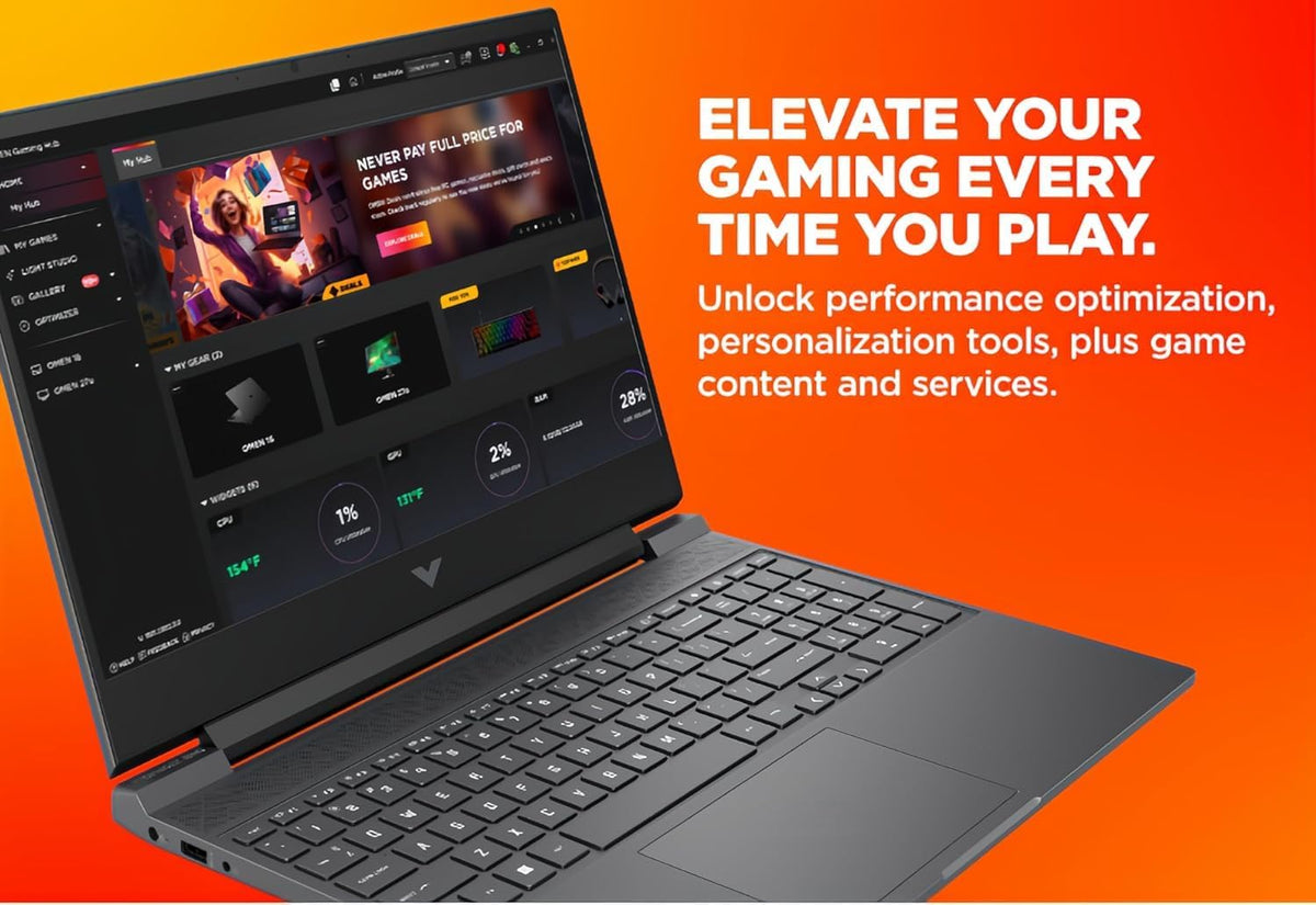 HP Victus 15 Gaming Laptop 15.6' FHD IPS 144Hz (AMD FreeSync Premium) AMD 6-core Ryzen 5 7535HS 16GB RAM 1TB SSD Radeon RX 6550M (>RTX3050) Backlit USB-C Fast Charging Win11 ICP Hub