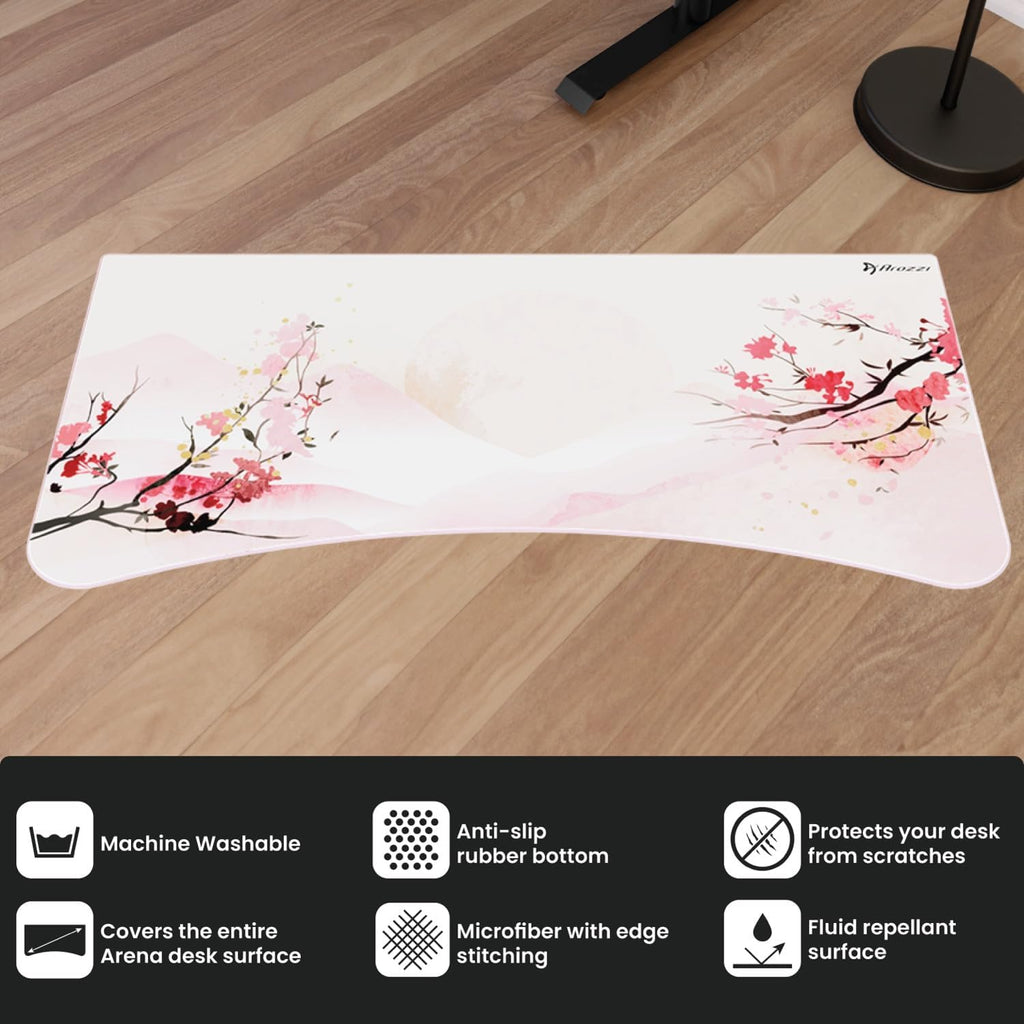 Arozzi Arena Gaming Desk Mat, Full Surface Custom Desk Pad, Interchangeable, Water Resistant & Washable Computer Desk Mouse Pad with Stitched Edges (D049)