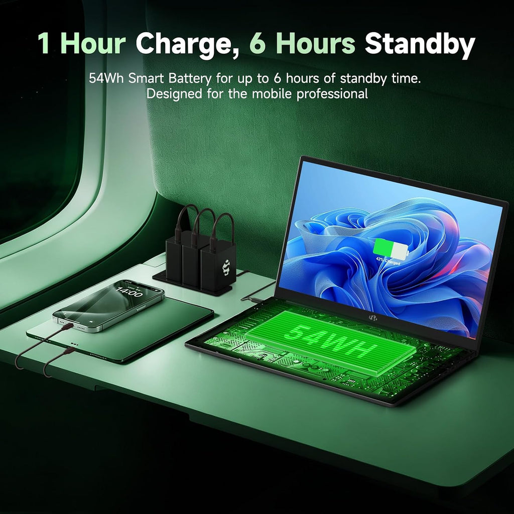NIMO Gaming Laptop, 15.6' FHD IPS Anti-Glare Screen, AMD R7 7735HS (Up to 4.75GHz, Beat i7-12650H) Computer with 16GB DDR5 RAM 256GB SSD, 180° Viewing, Radeon 680M, 100W Type-C, for Business, College