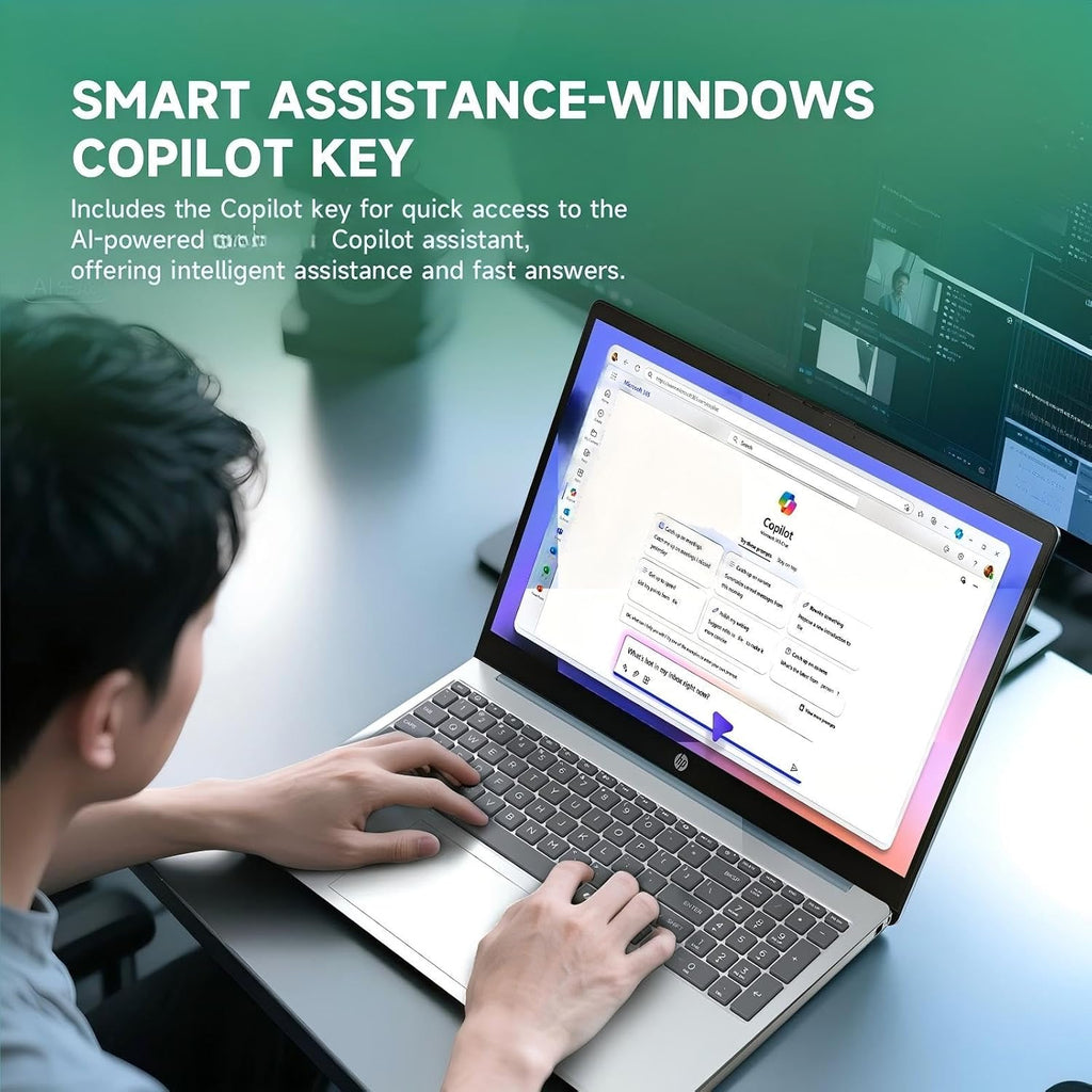 HP 15.6 Touchscreen Laptop Computer - 16GB RAM, 512GB SSD, Windows 11 Pro, FHD Anti-Glare, Intel Core i3-N305, Intel UHD Graphics, Copilot AI, Long Battery Life, Business Laptop for Work & Students