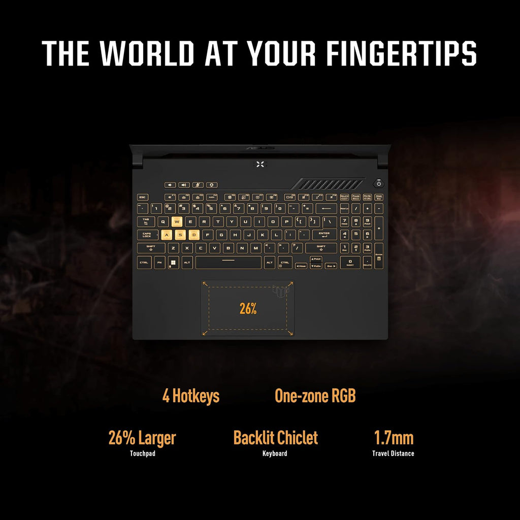 ASUS TUF Gaming A15 (2022) Gaming Laptop, 15.6' 300Hz FHD Display, AMD Ryzen 7 6800H CPU, GeForce RTX 3060 GPU, 16GB DDR5 RAM, 512GB PCIe SSD, Wi-Fi 6, Windows 11 Home, Mecha Gray, FA507RM-ES73
