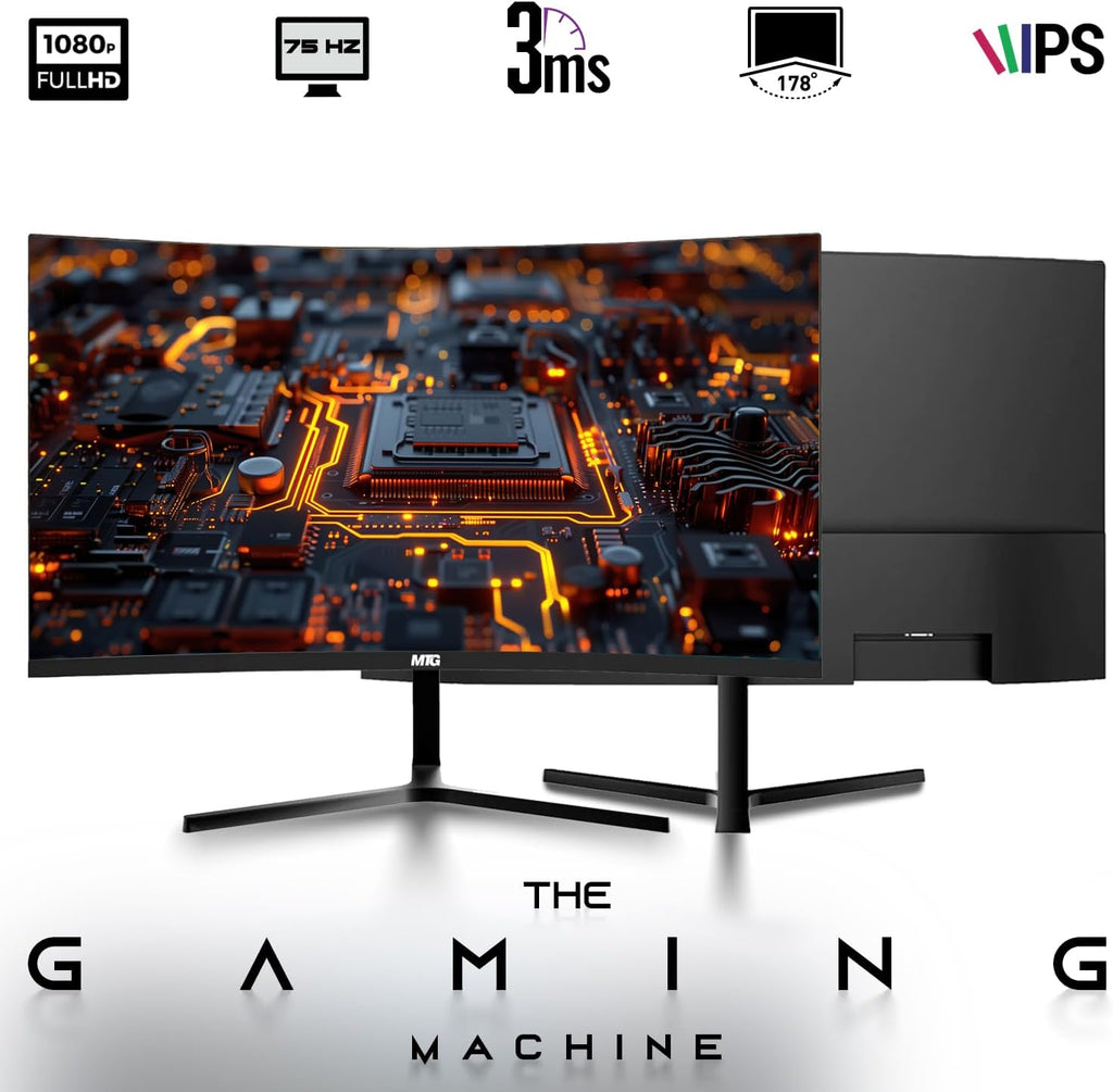 Dell Desktop PC Gaming Bundle - Core i7, 16GB RAM, 512GB SSD, 27-inch Curved Monitor, GT 730, RGB Keyboard with AI-Enabled Copilot Key, Mouse, RGB Headphone, Webcam, Wi-Fi, Windows 11 Pro (Renewed)
