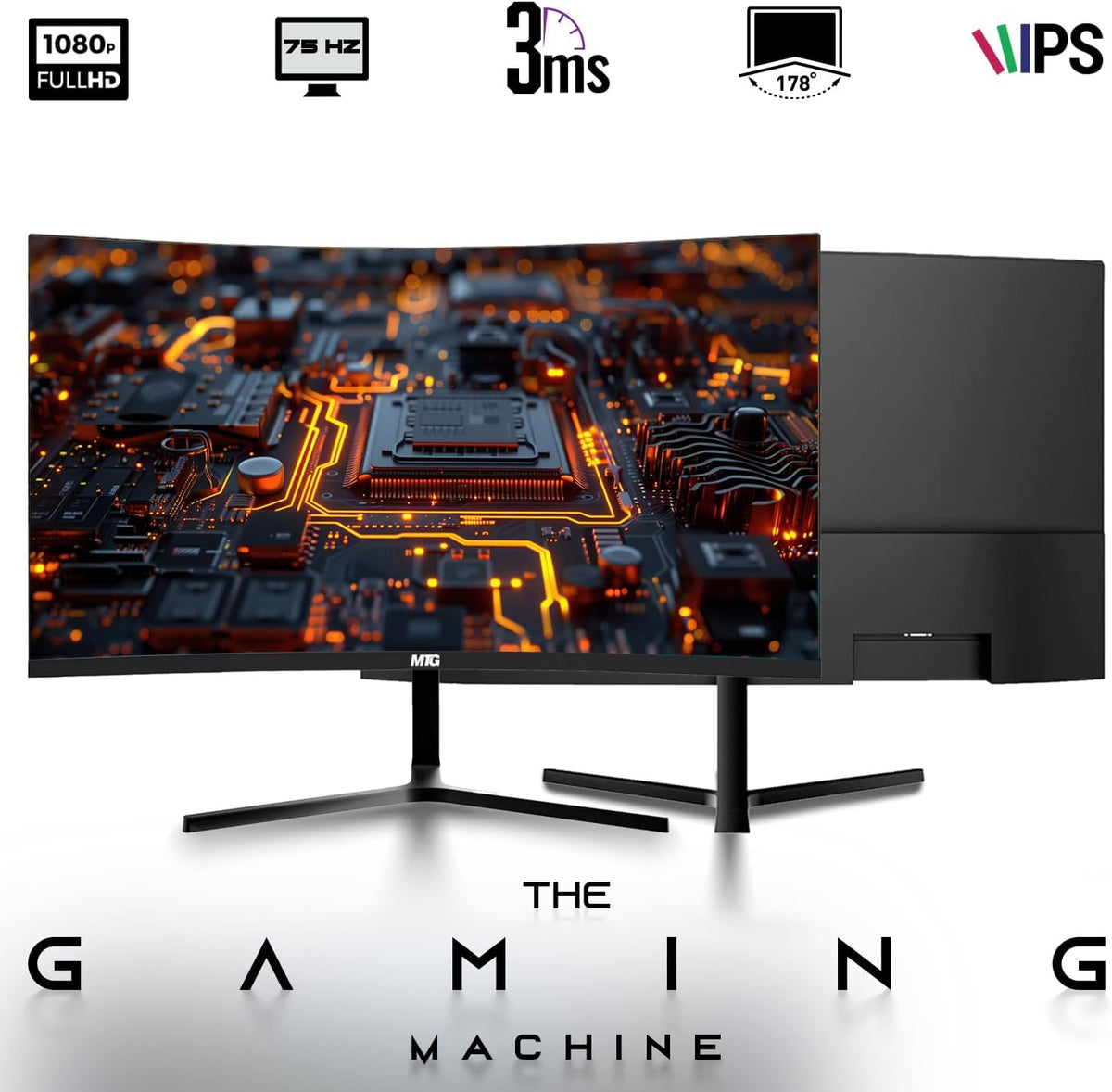 Dell Desktop PC Gaming Bundle - Core i7, 16GB RAM, 512GB SSD, 27-inch Curved Monitor, GT 730, RGB Keyboard with AI-Enabled Copilot Key, Mouse, RGB Headphone, Webcam, Wi-Fi, Windows 11 Pro (Renewed)