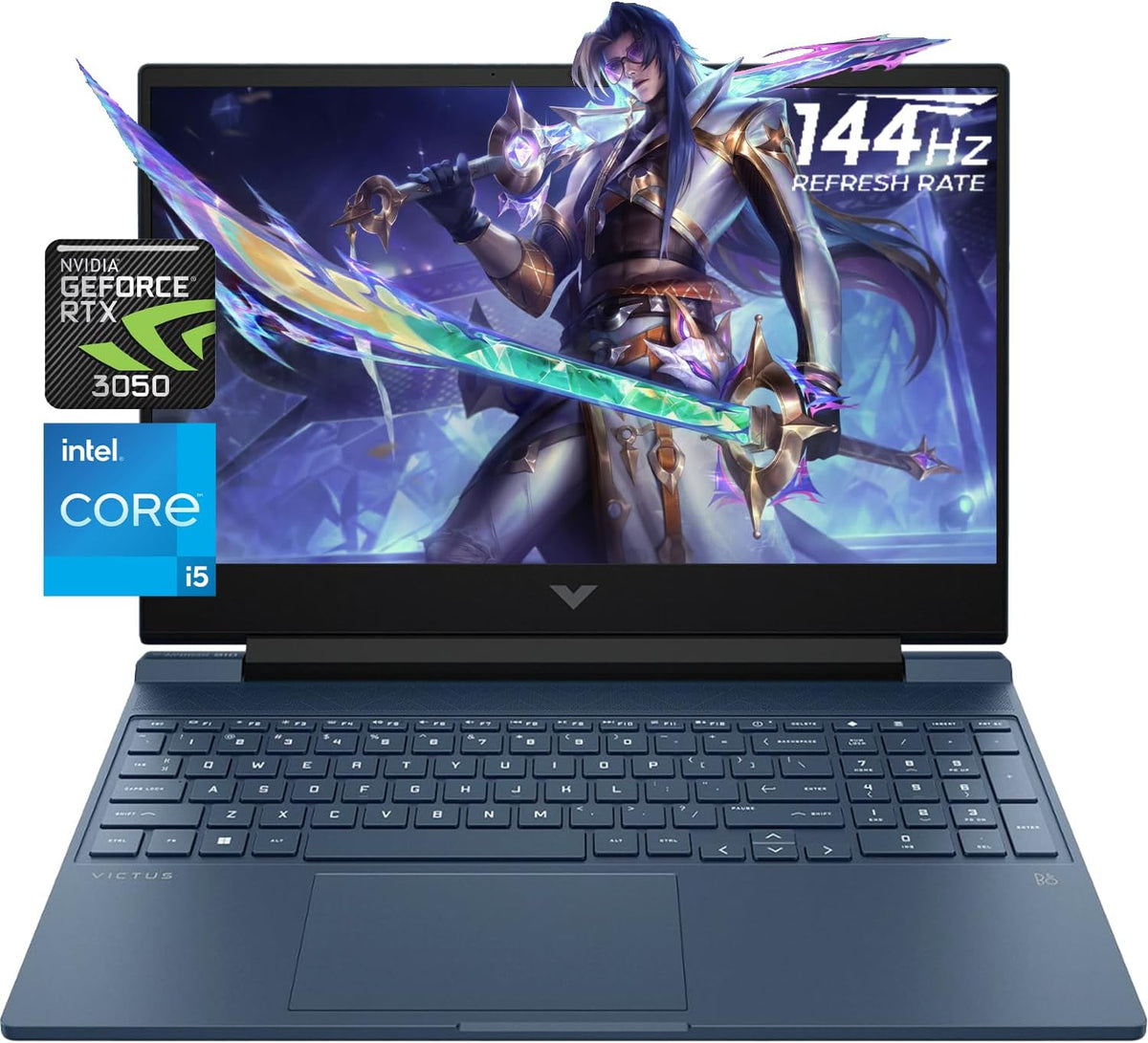 HP Victus Gaming Laptop | 15.6' FHD 144Hz | 13th Gen Intel 8 Cores i5-13420H Up to 4.60 GHz | NVIDIA GeForce RTX 3050 6GB | 16GB RAM | 2TB PCIe SSD | Backlit | Wi-Fi 6 |Webcam |Type-C |Windows 11 Home