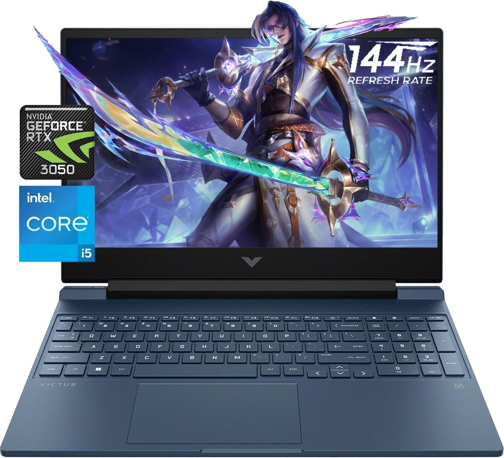 HP Victus Gaming Laptop | 15.6' FHD 144Hz | 13th Gen Intel 8 Cores i5-13420H Up to 4.60 GHz | NVIDIA GeForce RTX 3050 6GB | 32GB RAM | 2TB PCIe SSD | Backlit | Wi-Fi 6 |Webcam |Type-C |Windows 11 Home