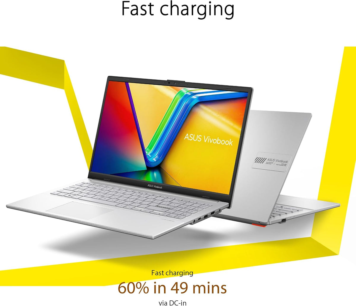 ASUS Vivobook Go 15.6' Slim Laptop, AMD Ryzen 5 7520U, 8GB, 512GB, Windows 11 Home, Cool Silver, Military Grade Durability, Fast Charging, Webcam Shield, E1504FA-AS54
