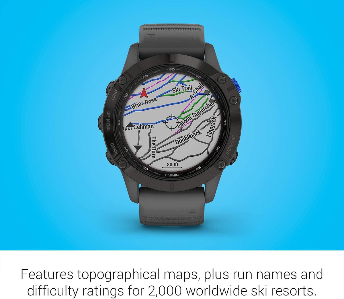 Garmin Fenix 6 Pro Solar (GPS,1.4 inches) Solar-Powered Multisport, Advanced Training Features and Data, Black with Slate Gray Band (Renewed)