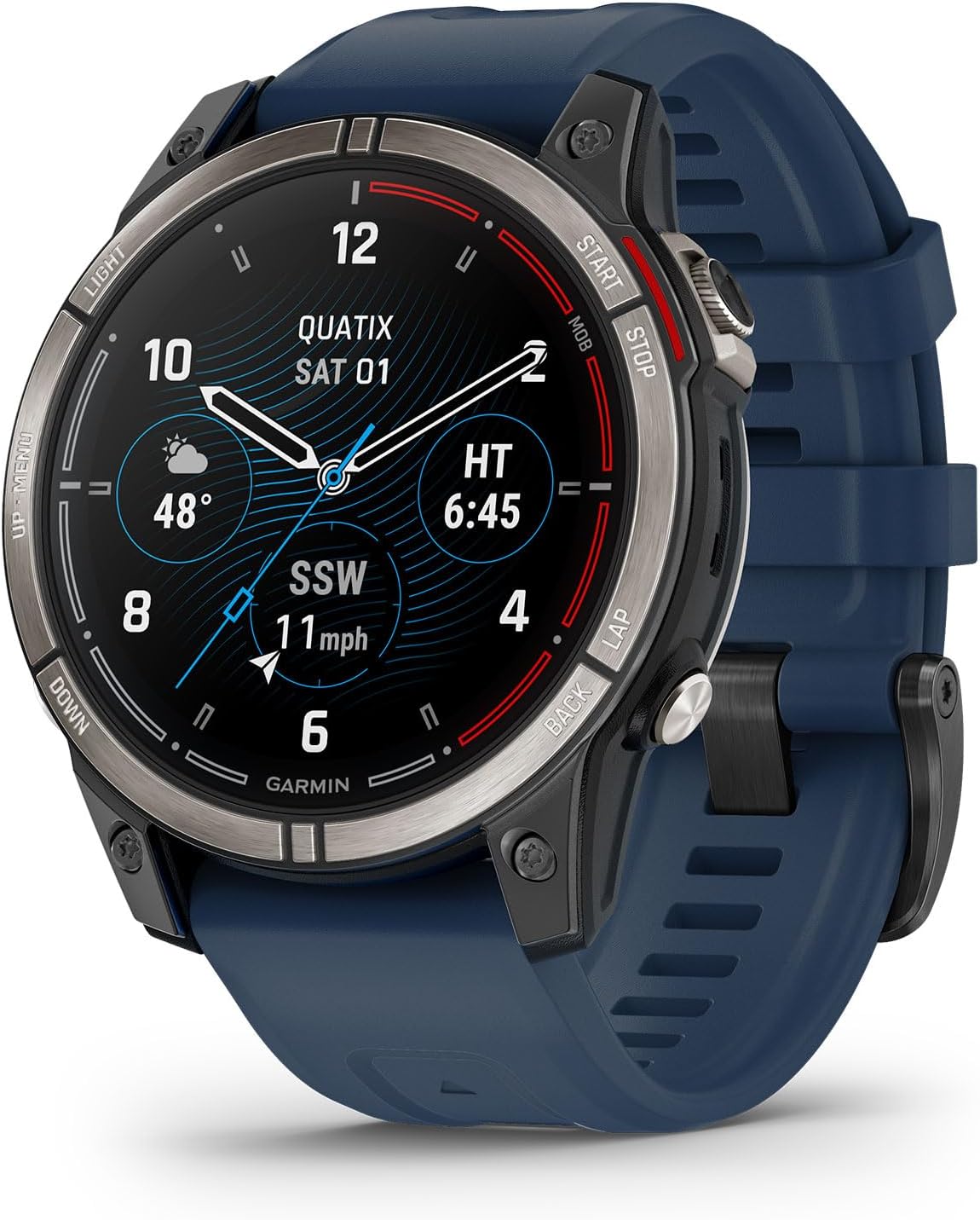 Garmin quatix® 7 Pro Premium GPS Marine Smartwatch with AMOLED Display, LED Flashlight, Sailing and Watersport Activities, Fish Forecast and Trolling Motor Control
