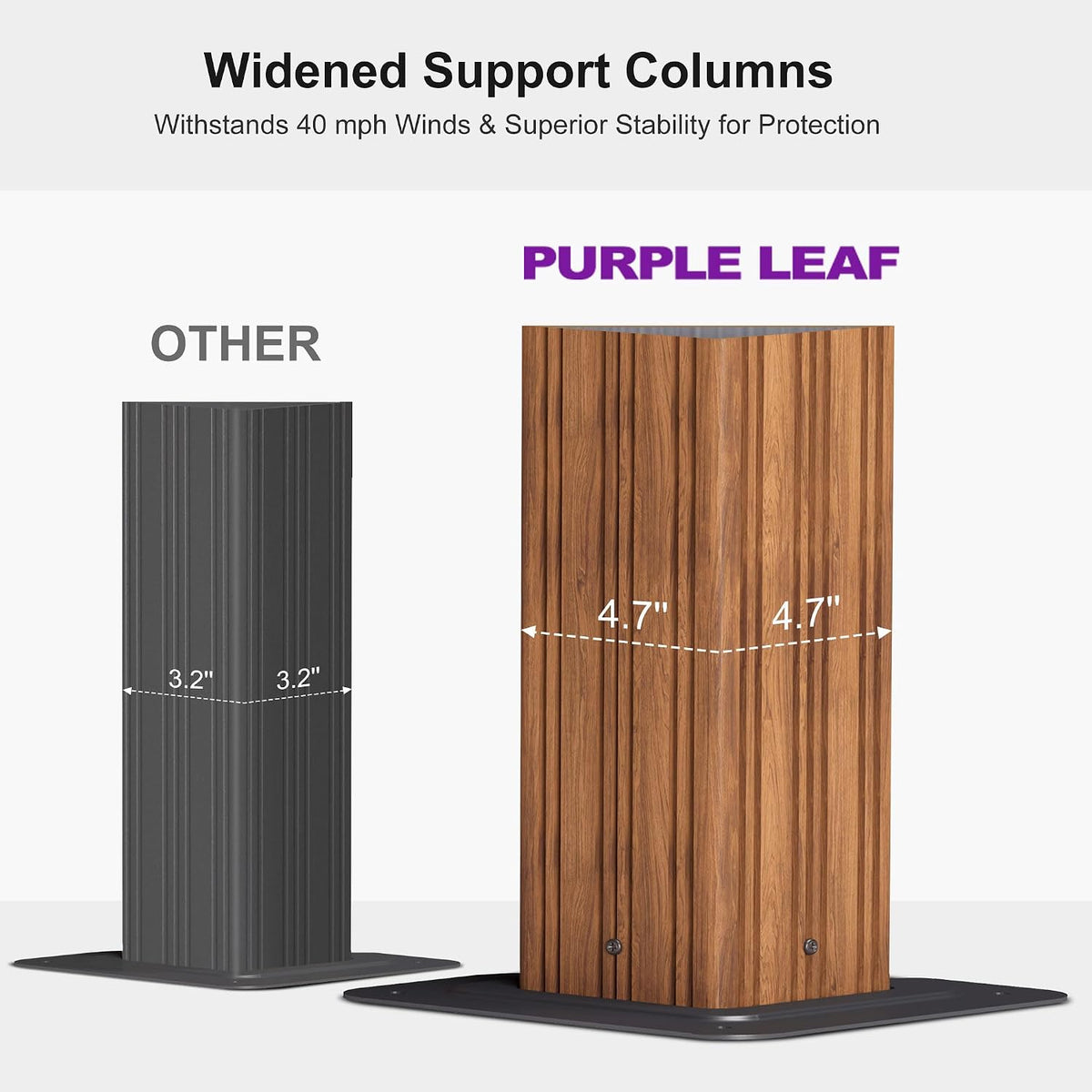 PURPLE LEAF 14' X 16' Outdoor Hardtop Gazebo for Patio Galvanized Steel Double Roof Permanent Canopy Teak Finish Coated Aluminum Frame Pavilion Gazebo with Netting