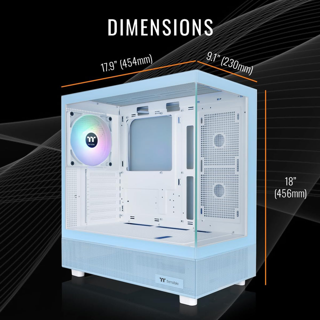 Thermaltake LCGS View 7870H-270 Gaming Desktop (AMD Ryzen™ 7 7800X3D, ToughRam 32GB DDR5 6000MT/s RGB Memory, NVIDIA® GeForce RTX™ 5070, 1TB NVMe M.2, WiFi, Windows 11) V27H-B850-570-LCS