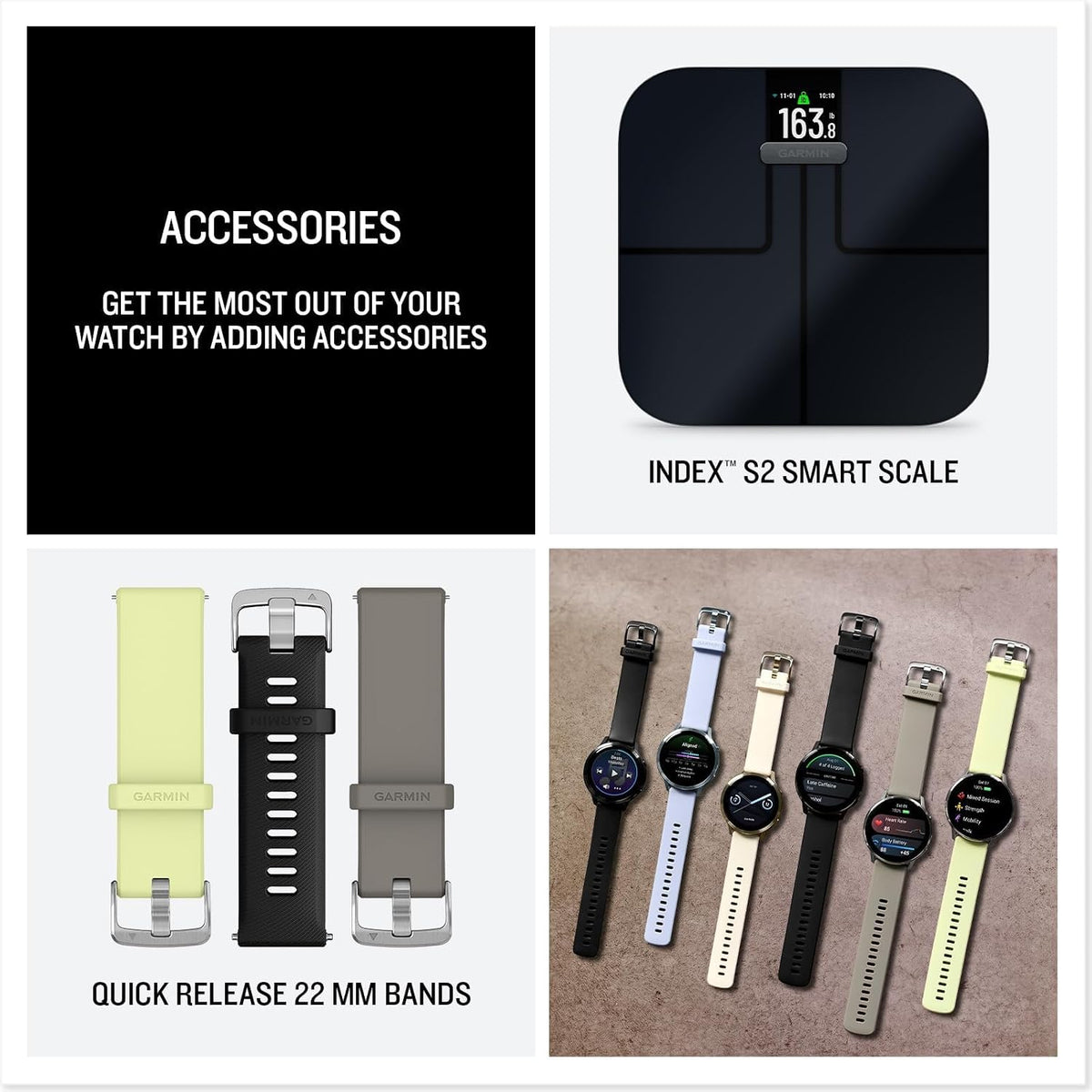 Garmin Venu 4 (45mm) Smartwatch – GPS, AMOLED, Sleep Coach, Body Battery, Silver with Citron Silicone Band Bundle with Deco Essentials Charging Dock, 3-Pack Dust Covers & 1.4' Screen Protector