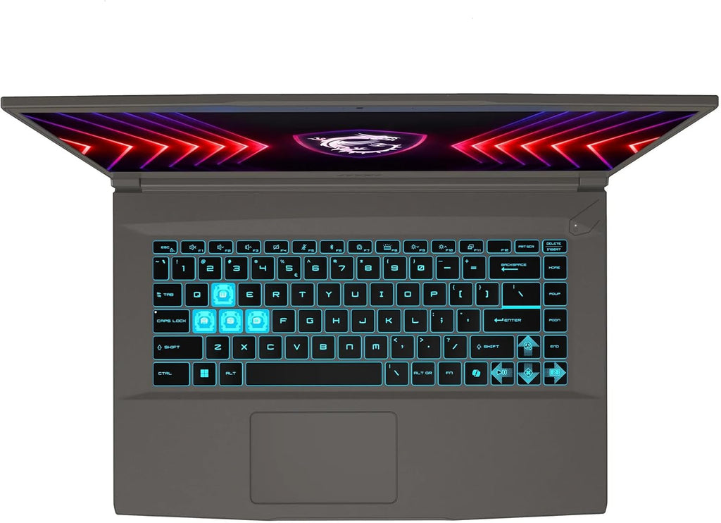 msi Thin 15.6 inch FHD 144Hz Gaming Laptop, AMD Ryzen 5 7535HS, 16GB RAM, 512GB SSD, NVIDIA GeForce RTX 4050, Webcam, Backlit Keyboard, Gray, Windows 11 Home