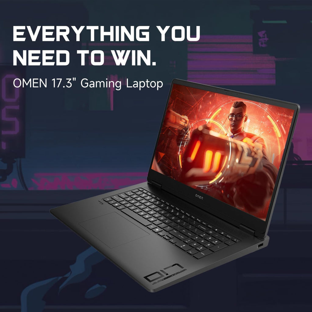 HP OMEN 17.3 RTX 5070 AI Gaming Laptop, 17.3' FHD 144Hz, AMD Ryzen AI 9 365, 64GB DDR5 RAM, 2TB SSD, RGB Backlit KB, Low Blue Light, Bundle with Thunderobot 7 in-1 USB-C Hub, Windows 11 Pro