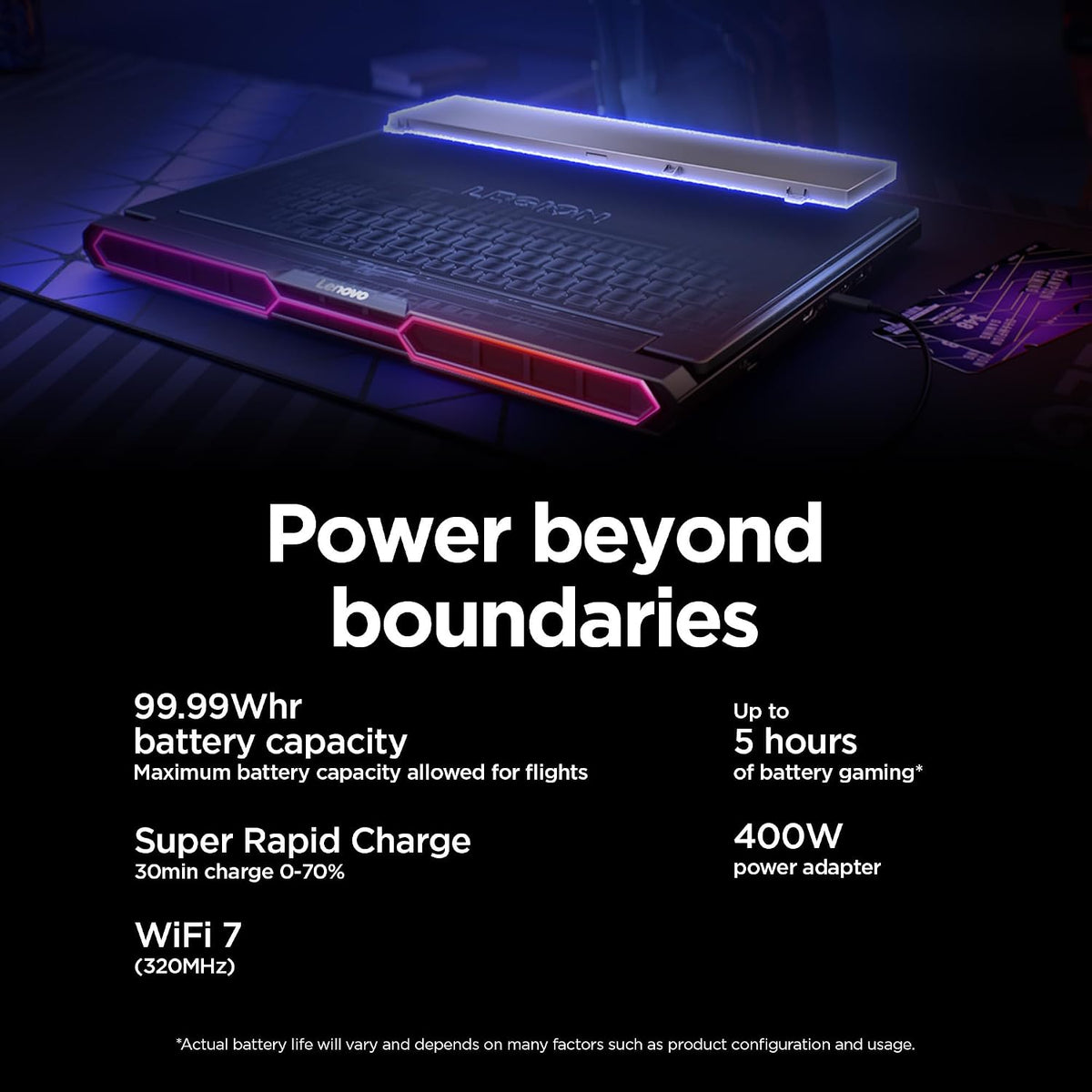 Lenovo Legion Pro 7i – Gaming Laptop - Intel® Core™ Ultra 9 275HX – 16' 2.5K WQXGA OLED Display – 240Hz Refresh Rate – GeForce RTX™ 5070 Ti GPU – 32 GB Memory – 1 TB Storage – 3-Month PC GamePass