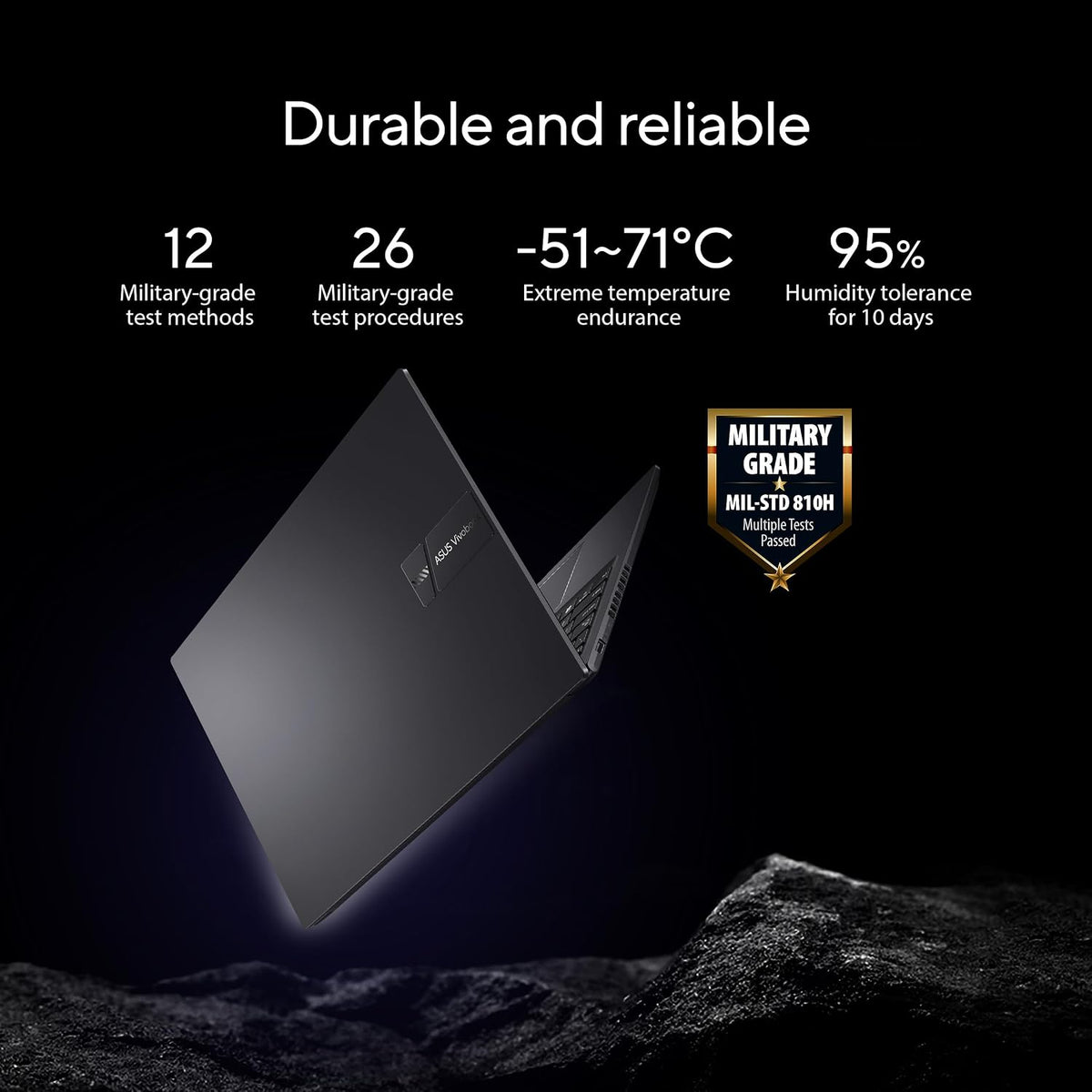 ASUS Vivobook 16 Laptop, 16' WUXGA 1920X1200 16:10 Display, AMD Ryzen™ 5 5625U CPU, AMD Radeon™ Graphics, 8GB RAM, 512GB SSD, Fingerprint Sensor, Windows 11 Home, Indie Black, M1605YA-EH54