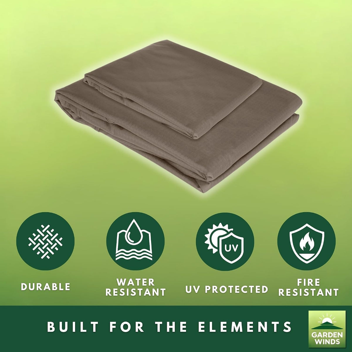 Garden Winds Reinforced RipLock 350 Replacement Canopy Top Cover Compatible with Monterey 10' x 12' Gazebo Model L-GZ215PST-4 - Nutmeg