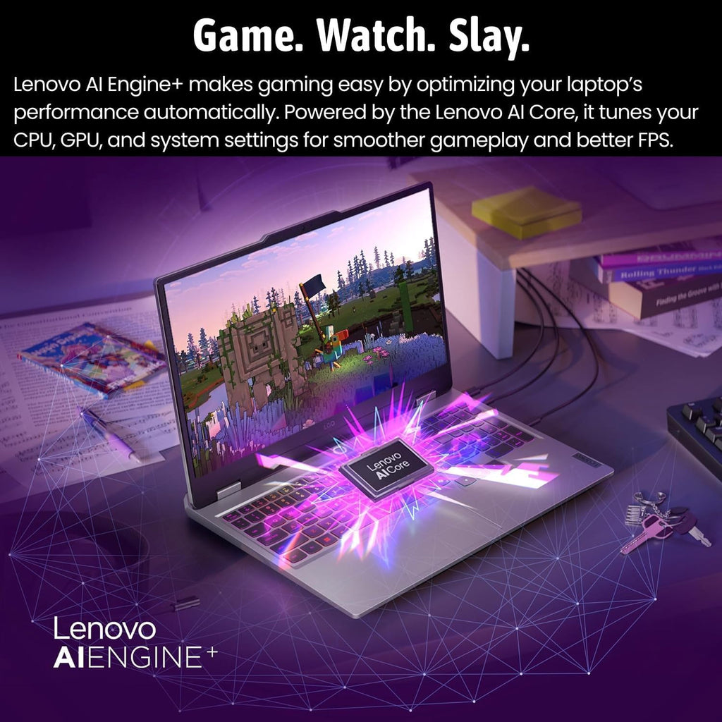 Lenovo LOQ 17.3 RTX 5060 AI Gaming Laptop, 17.3 FHD 165Hz, Intel i7-13650HX (Beats Intel i9-12900), NVIDIA RTX 5060, 64GB DDR5 RAM, 1TB SSD, RGB Backlit KB, RJ-45, Bundle with PCO Laptop Cooler