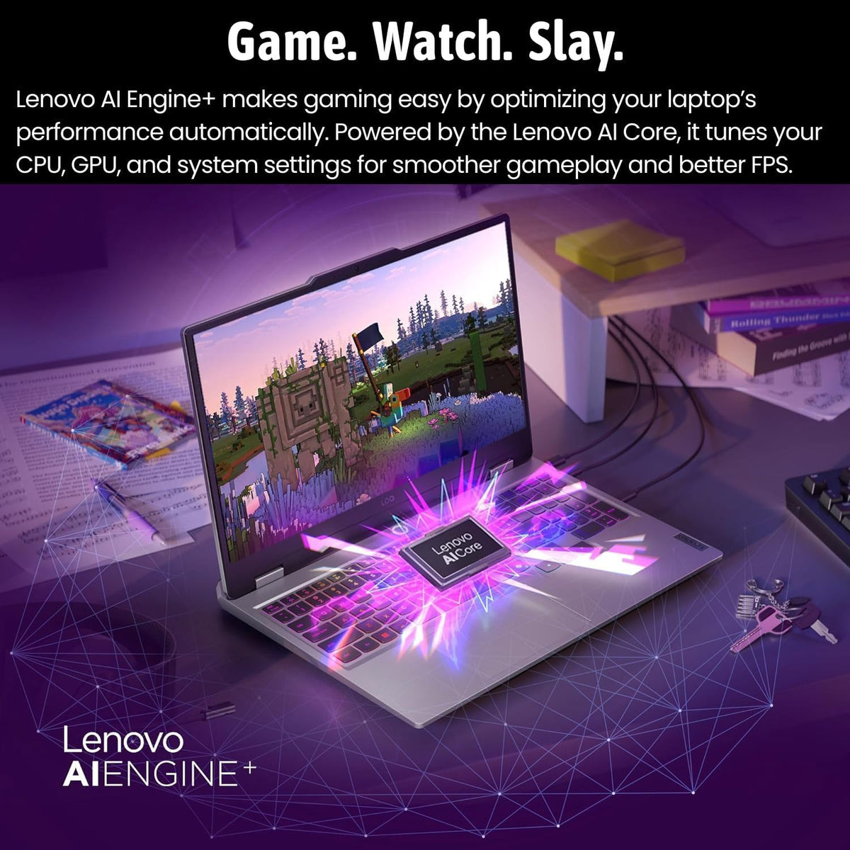 Lenovo LOQ 17.3 RTX 5060 AI Gaming Laptop, 17.3 FHD 165Hz, Intel i7-13650HX (Beats Intel i9-12900), NVIDIA RTX 5060, 64GB DDR5 RAM, 1TB SSD, RGB Backlit KB, RJ-45, Bundle with PCO Laptop Cooler