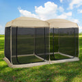 Alvantor® Screen House Room 2024 Upgraded 2 in 1 Screen Tent PoP Up Gazebo® with Mesh Mosquito Netting, Sun Shade Outdoor Canopy for Patio, Camping, Backyard and Outside Activities- 12' x 7.5', Beige