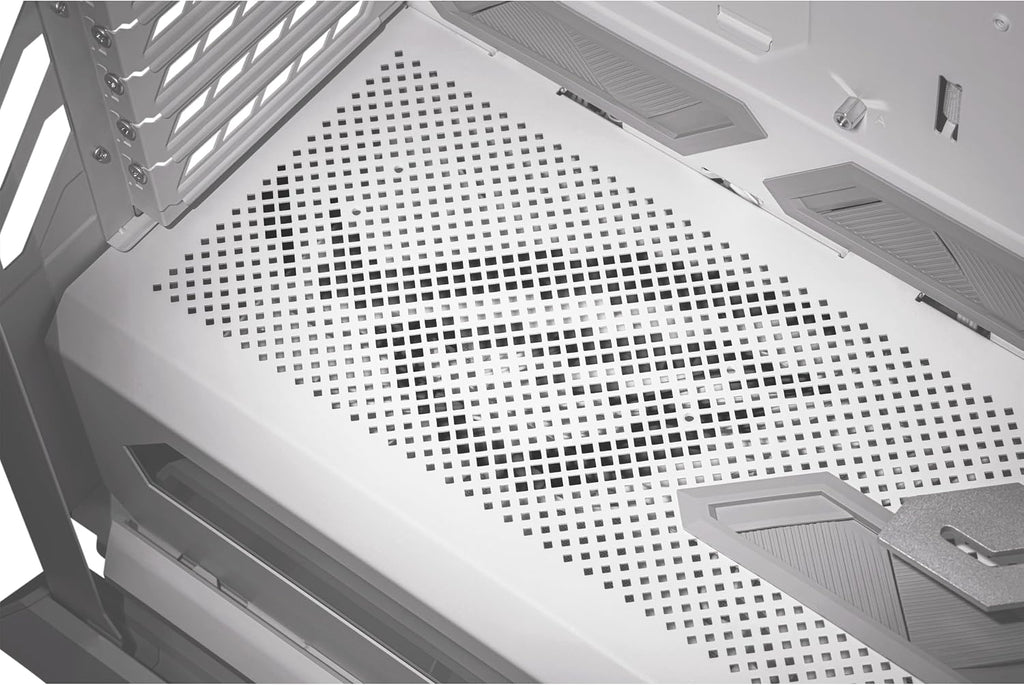 ASUS ROG Hyperion GR701 White EATX Full-Tower Gaming Case, High Airflow Design, Tool-Free Side Panels, Pre-Installed 4x140mm Fans, Supports 420mm Radiators, Built-in GPU Holder, Front USB-C