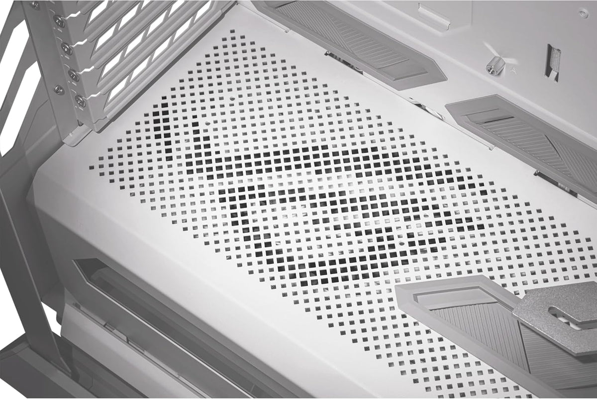 ASUS ROG Hyperion GR701 White EATX Full-Tower Gaming Case, High Airflow Design, Tool-Free Side Panels, Pre-Installed 4x140mm Fans, Supports 420mm Radiators, Built-in GPU Holder, Front USB-C