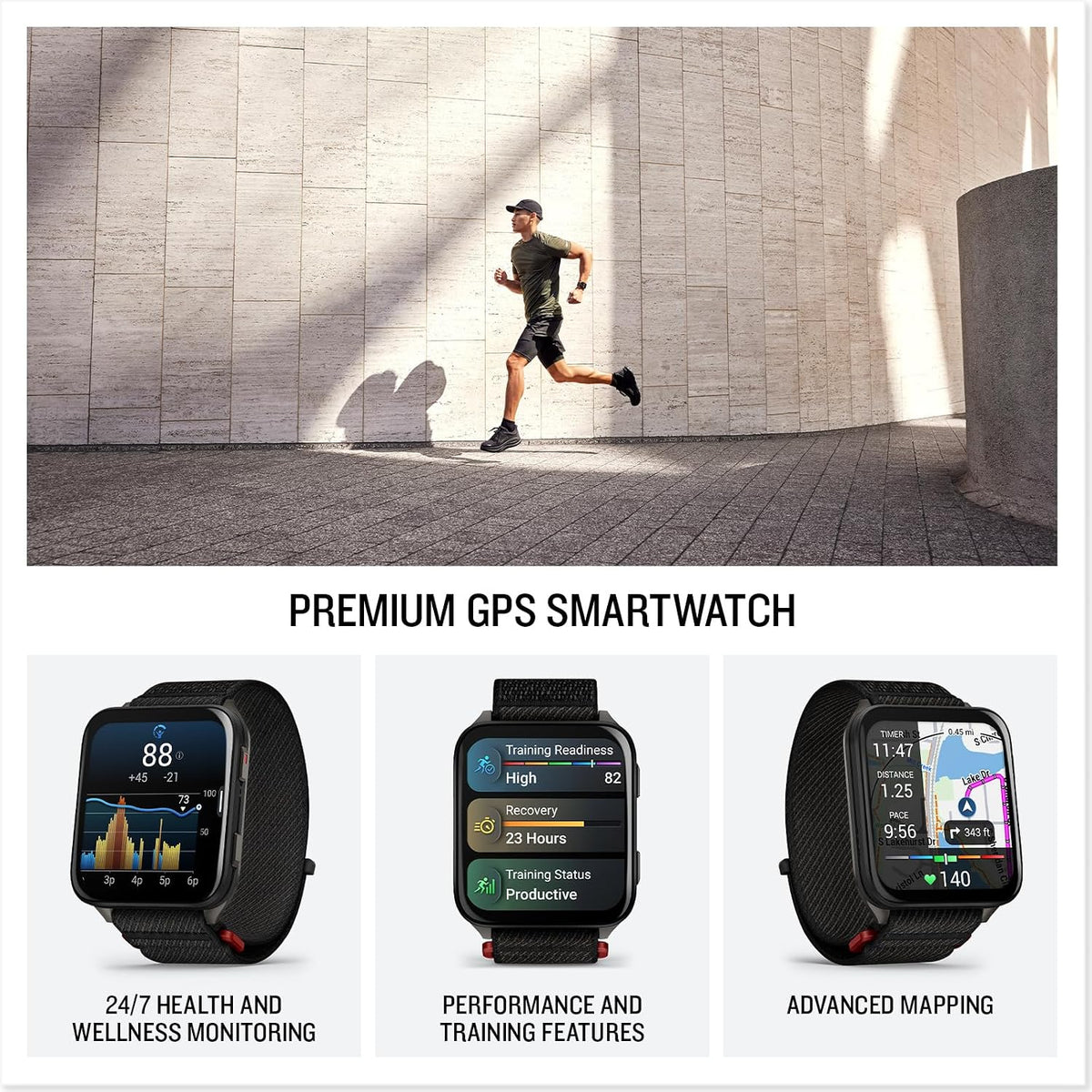 Garmin Venu X1 Thin and Lightweight GPS Smartwatch, 2' AMOLED Display, Sapphire Lens, LED Flashlight, Built-in Maps, 100+ Sports Apps, Fitness and Wellness Tracking Black with Slate Titanium Caseback