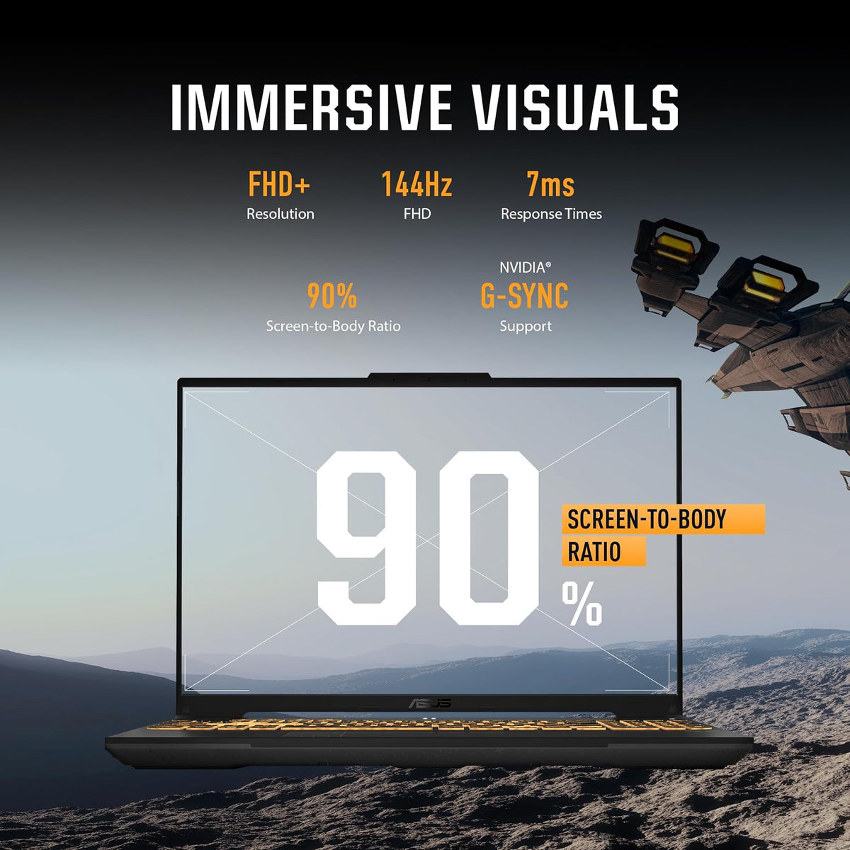 ASUS TUF Gaming F16 (2024) Gaming Laptop, 16' FHD+ 144Hz IPS-Level 16:10 Display, Intel® Core™ i7-13620H Processor, NVIDIA® GeForce RTX™ 4050, 16GB DDR5, 512GB PCIe Gen4 SSD, Wi-Fi 6, Win 11 Home