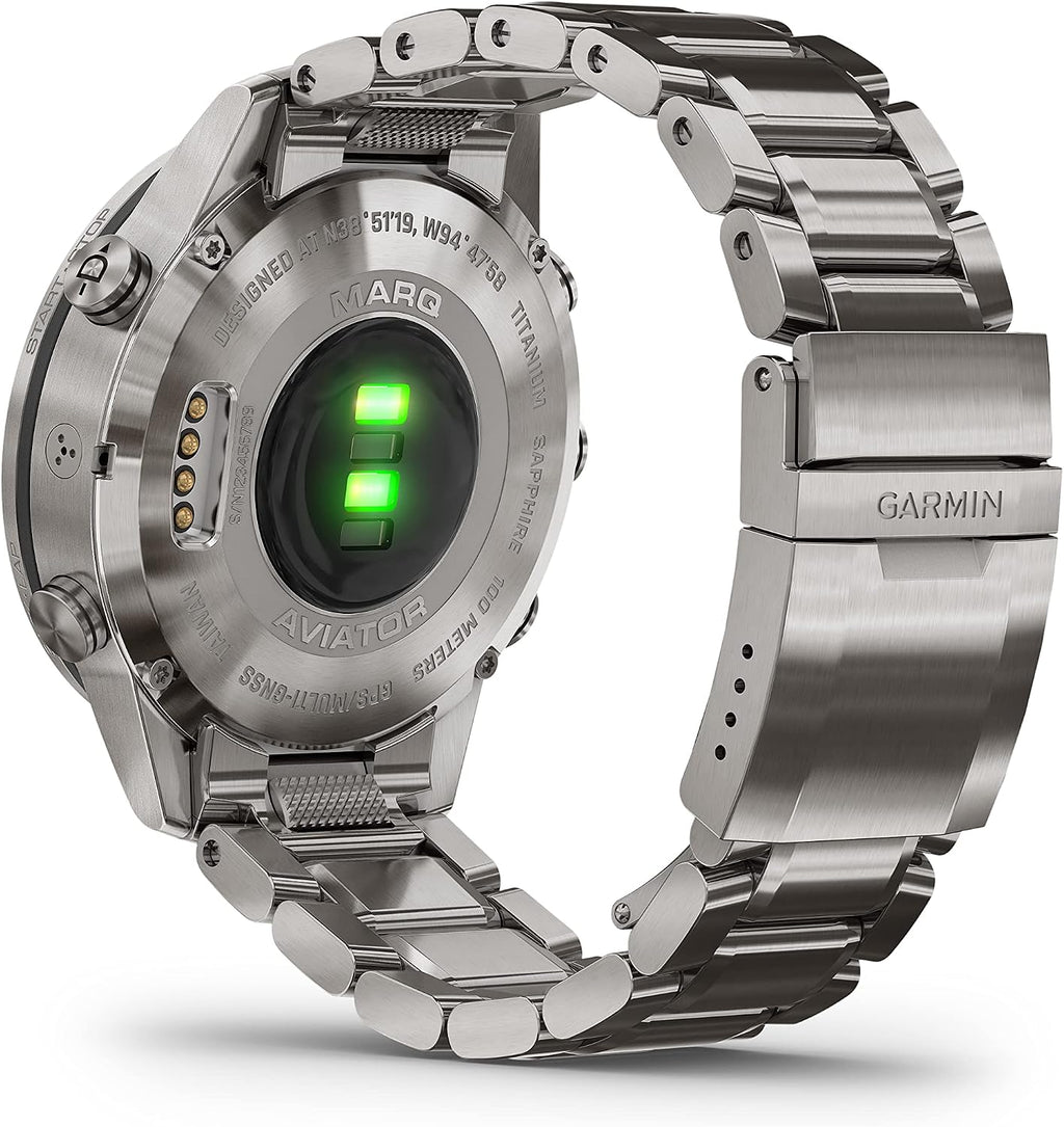 Garmin MARQ Aviator, Men's Luxury Tool Watch Designed for Your Passion for Aviation, View Flight Paths, Weather Reports, Start Flight Logging and More