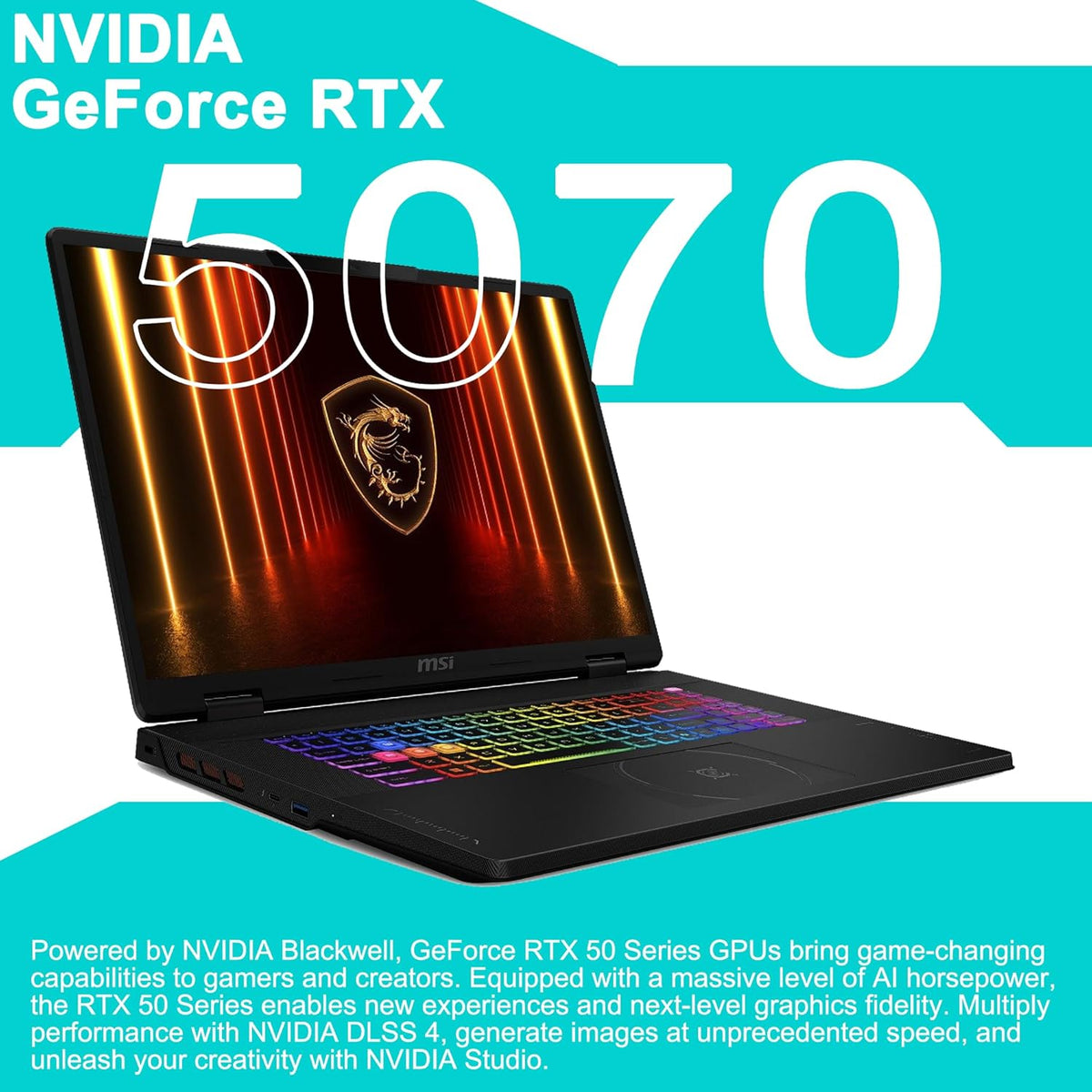 msi Crosshair 18 HX AI Gaming Laptop 18' QHD+ IPS 240Hz Intel 24-core Ultra 9 275HX (>i9-14900HX) 32GB DDR5 1TB SSD GeForce RTX 5070 (Up to 798 AI Tops) RGB Backlit Thunderbolt Win11Pro ICP Hub
