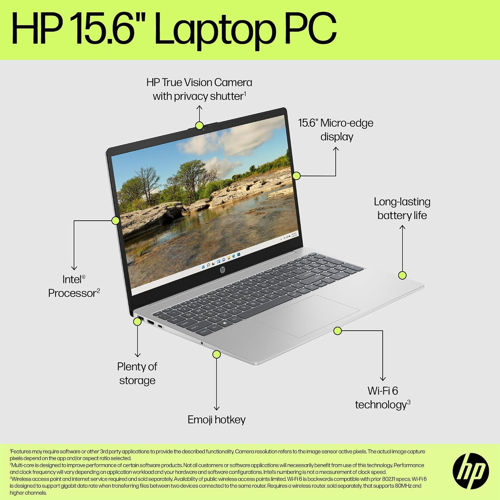 HP Pavilion 15.6' FHD Laptop Computer, 32GB DDR4 RAM, 1TB PCIe SSD, Intel N100 CPU, 2026 Edition, Portable Design, WiFi 6, Bluetooth, Webcam, Type-C, Office 365, Windows 11, Type C RJ45, Light Gray