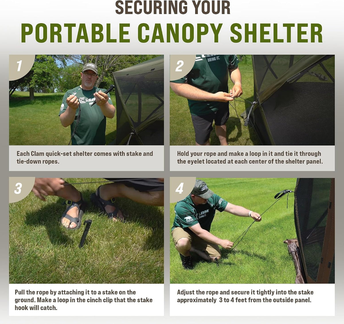 CLAM Quick-Set Pop Up Screen Tent, Pavilion, 12.5 ft, Instant Setup Green Large Outdoor Gazebo Canopy Shelter, Spacious 8-Person Bug-Free Tent for Parties, Backyard, Camping, Events - Green